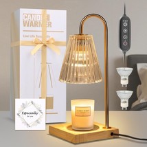 Modern Candle Warmer Lamp Electric Candle Warmer with 2/4/8H Timer &amp; Dimmer - £15.50 GBP