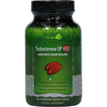 Irwin Naturals Testostrone UP Red, 32 Liquid Soft-Gel Exp 06/2024 - £13.69 GBP