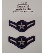 U.S.A.F. AIRMAN E-2 FEMALE ENLISTED (CIRCA: POST VIET NAM) LOT 37   - £3.86 GBP