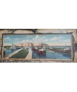 Brown Wooden Framed Print ~ 9&quot; x 17&quot; ~ Government Locks ~ Sault Ste. Mar... - $498.41 MXN