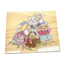 Stamps Happen Easter Animals #80174 Bunnies Sheep Wood Mounted Stamp Crafts - $15.79