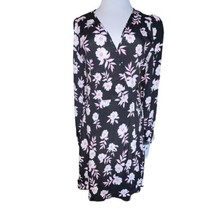 Yumi Kim Tucked Away Duchess Wrap Dress Black Pink Floral Women XS Long ... - $11.69