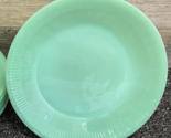Fire-King Jane Ray Ribbed 9&quot; Jadeite Dinner Plate ~ Green Glass - £13.83 GBP
