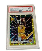 Lebron James Green Yellow Laser Insert Card sp 2019 Donruss Lakers #94 POP 28 mt - £59.72 GBP