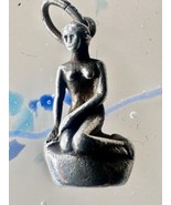 Vintage Naked Lady on a rock charm Signed Denmark sterling silver women - $1,213.78 MXN