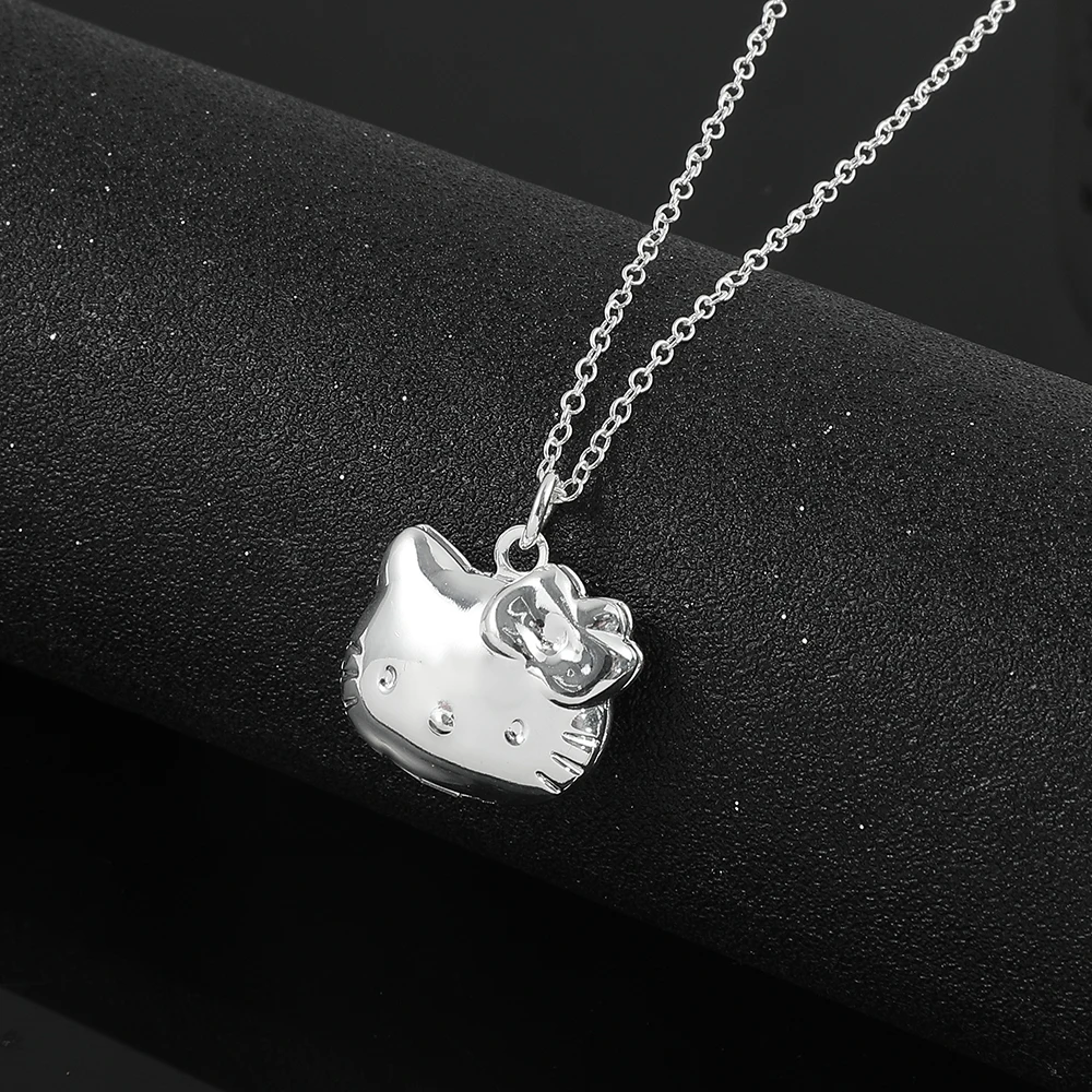 Y2k Hello Kitty Sanrio Necklace With Chain Imitation Pearl Necklace Korean - £4.68 GBP