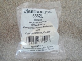 SERVALITE On/Off Push Thru Lamp Socket Standard Base - Metal Shell Brigh... - $13.45