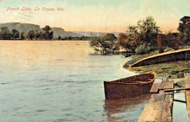La Crosse Wisconsin ~ Francese Lago ~1909 Cartolina - £5.93 GBP