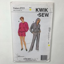 Kwik Sew 2721 Sweatshirt Hoodie Sweatpants Shorts Pattern Misses Size XS... - $16.65