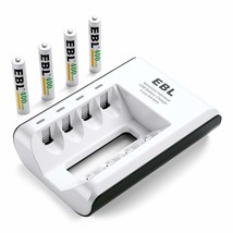 Rechargeable Aaaa Batteries 4 Counts With Smart Battery Charger - 400Mah Aaaa Ba - $32.99