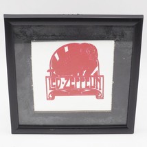 Led Zeppelin Carnival Prize Glass Mirror Framed Red Mothership Vintage 1980&#39;s - £66.02 GBP