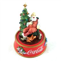 Franklin Mint Coca Cola Christmas Figurine Santa The Pause That Refreshe... - $18.80