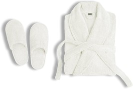 100% Cotton Terry Bathrobe and Slipper Set |Spa Robe,Pool,Soft,Lightweig... - $640.24 MXN