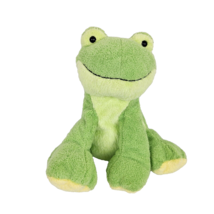 Ty Pluffies Leapers the Green Frog Plush Yellow Feet 8&quot; Stuffed Animal 2006 - £11.67 GBP