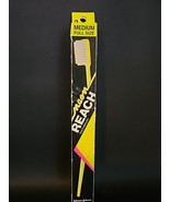 Vintage Neon Yellow Johnson &amp; Johnson Reach Toothbrush Medium Full Size ... - $376.86 MXN