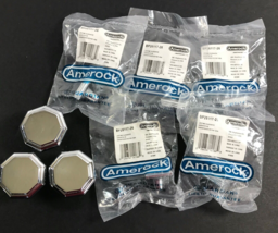 Amerock Lot of 5 BP26117-26 Manor 1in Diameter Knob Polished Chrome + 3 Hexagon - $12.85