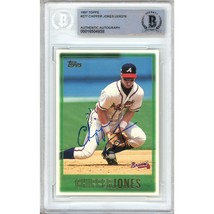 Chipper Jones Auto 1997 Topps Atlanta Braves Autograph Baseball Card BAS... - $99.99