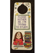 NOS VTG 90s Novelty Door Hanger Cathy Toon PLEASE BOTHER ME I&#39;m Trying t... - $5.89