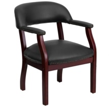 Black Vinyl Luxurious Conference Chair with Accent Nail Trim - £213.65 GBP