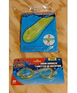 Splash N Swim 2 Pc Swim Pool Green Inflatable Kickboard and Green Goggles - $12.18 CAD