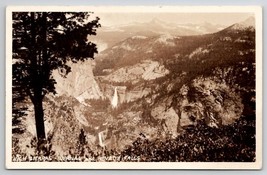 RPPC High Sierras Vernal And Nevada Falls Yosemite National Park CA Postcard A47 - £7.86 GBP