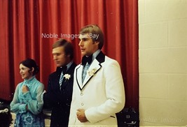 1973 Handsome Groom, Best Man, Maid of Honor Wedding Ektachrome 35mm Color Slide - £2.78 GBP