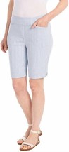 Hilary Radley Women&#39;s Plus Size XXL Light Blue Combo Bermuda Shorts NWT - $5.39