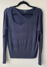 Joseph A. Navy Blue Shimmer Long Sleeve Top Size M NWT - $26.72