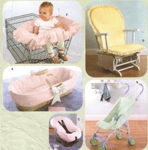 Baby Bassinet Glider Chair Stroller Car Seat Shopping Cart Covers Sew Pa... - $12.99