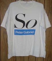 Peter Gabriel Concert Tour T Shirt Vintage 1986 So Single Stitched Size 2X-Large - £239.86 GBP