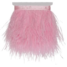 Ostrich Feathers Sewing Fringe Trim Ribbon For Crafts Clothes Accessorie... - £20.71 GBP