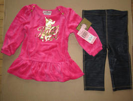 Juicy Couture Baby Legging 2 Piece Set Haphazard 18-24 months - £31.72 GBP