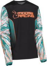 Moose S23 Youth Agroid Jersey Mx Offroad Teal/Orange/Black Large - £23.94 GBP