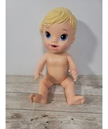 Talking Baby Alive 2014 Hasbro Molded Hair Doll Blonde, Pink Bracelet - $30.63 CAD