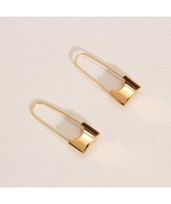 14K Gold Safety Pin Earrings, Silver Safety Pin Earrings, Gold Safety Pi... - £15.70 GBP