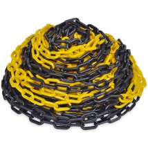 30 m Plastic Warning Chain Yellow and Black - £22.22 GBP