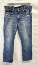 Levis 559, Mens 36x30, Faded Blue Relaxed Distressed Straight Jeans - £17.13 GBP