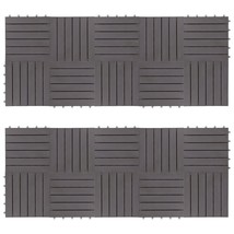 vidaXL Gray Wash Acacia Wood Decking Tiles (20 pcs), Weather-Resistant - $2,654.86 MXN