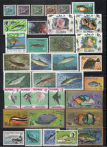 Fish Stamp Collection Mint/Used Marine Life Angel Fish  ZAYIX 0324S0063 - £7.01 GBP