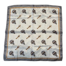 Vintage Italian Acetate Scarf – Hot Air Balloon &amp; Biplane Print – 20x20 ... - $372.80 MXN