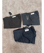 BNWT Greg Norman Men&#39;s Slim Fit Dress Pants, 3pk, Size 34W x 30L - £46.98 GBP
