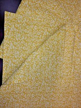  Williams Sonoma Table Runner Yellow w/ White Floral Print 16"x108" Cotton NWOT - $59.35