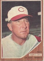 1962 Topps Fred Hutchinson 172 Reds VG - £1.19 GBP