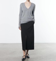 Enza Costa cashmere loose long sleeve tee in SMOKE - $108.00