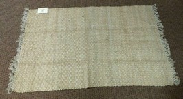 AM Home Textiles 40&quot; x 60&quot; Braided Hand Spun Jute &amp; Cotton Area Rug Natural, NEW - £22.47 GBP