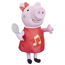 Peppa Pig Oink-Along Songs Peppa Singing Plush Doll with Sparkly Red Dress and B - £30.27 GBP