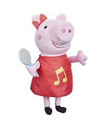 Peppa Pig Oink-Along Songs Peppa Singing Plush Doll with Sparkly Red Dre... - £30.01 GBP