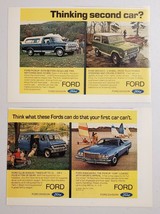 1973 Print Ad Ford Club Wagon Van, Ranchero, Pickup Truck &amp; Bronco with 4WD - $11.68