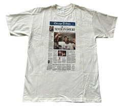 Chicago Cubs T Shirt XL 2007 Soriano Tribune Front Page &#39;Never in Doubt&#39;... - $13.59