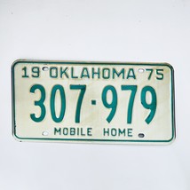 1975 United States Oklahoma Base Mobile Home License Plate 307-979 - £14.72 GBP